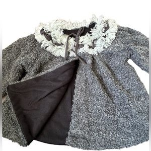 ISABELLA & CHLOE**Gray Fringe Neckline Coat Jacket***12 Mo. $88